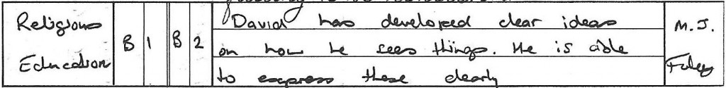 RE school report