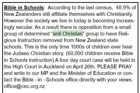 anglican newsletter anti christian