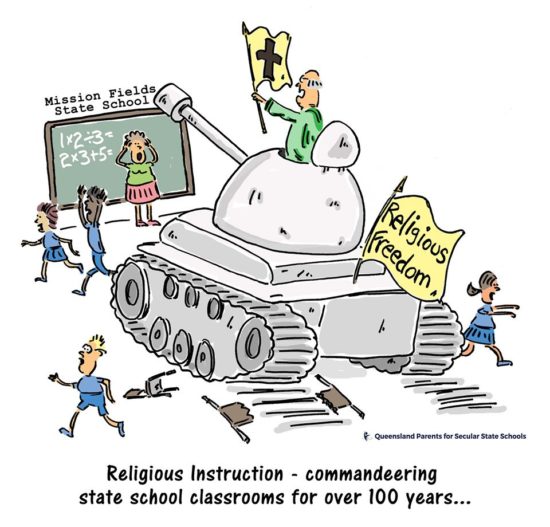 religious instruction taking over classroom