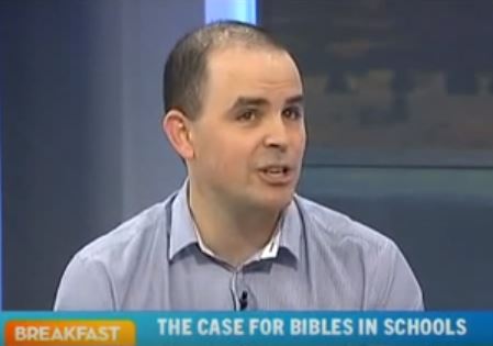 Simon Greening Bible in schools approved by ministry of education