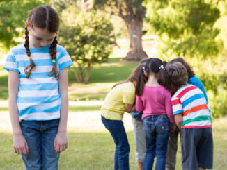 Little girl feeling left out