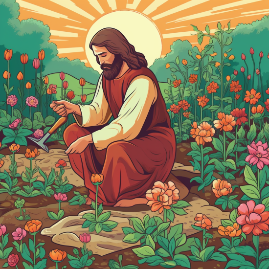 Jesus planting seeds